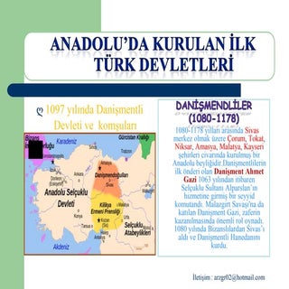 Anadolu’da kurulan i̇lk türk devlet...