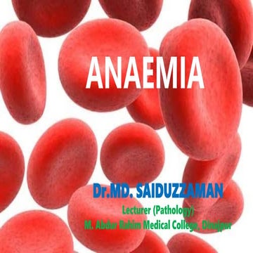 Anemia,classification of anaemia, Hb, RBC indicie
