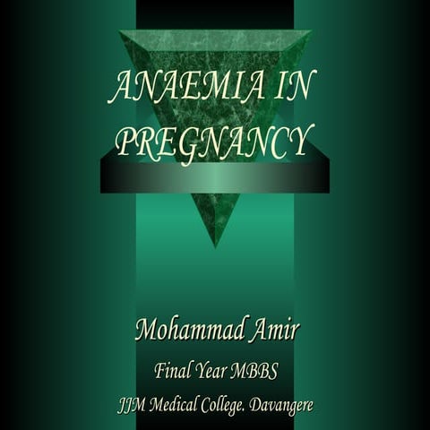Anemia in Pregnancy