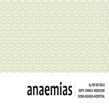 ANAEMIAS by Dr DELE