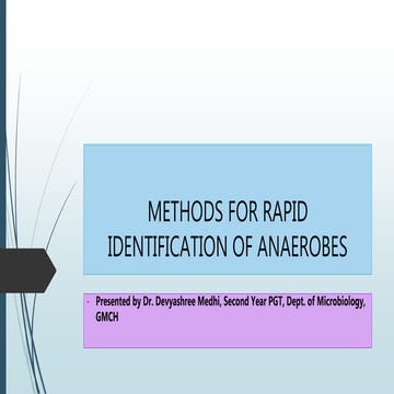 Methods for rapid identification of anaerobes