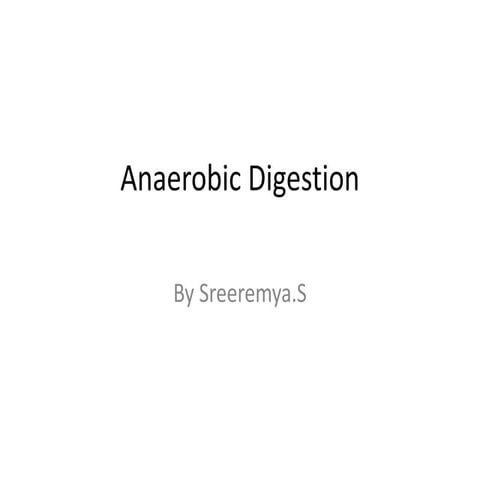Anaerobic digestion