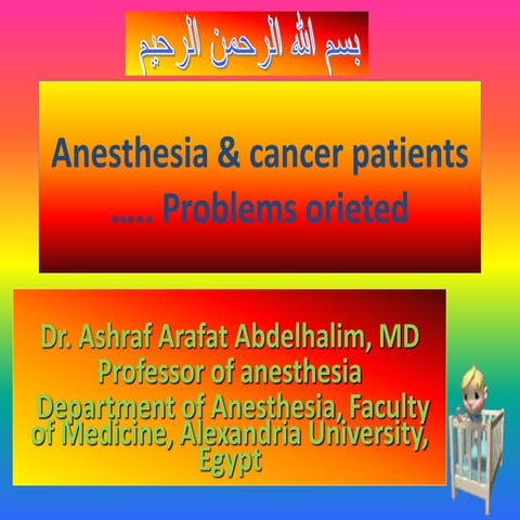 Anaesthesia for cancer patients 