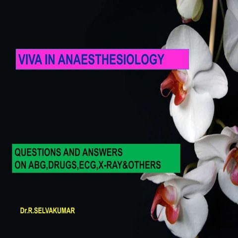 Anaesthesiology viva questions
