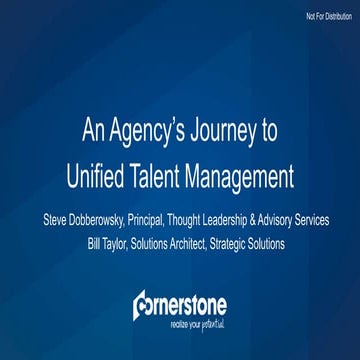 An Agency's Journey to Unified Talent Management
