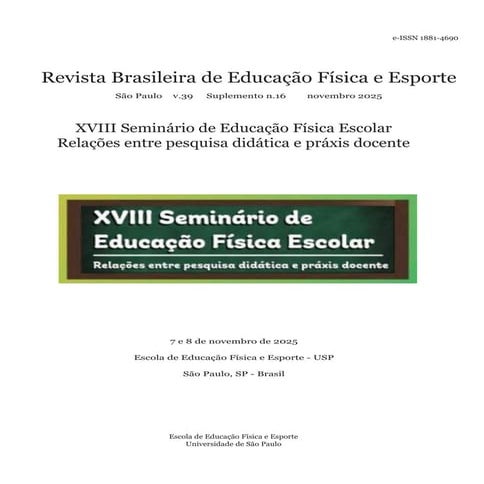 Anais do XVIII Seminário de Educação Física Escolar - 2025