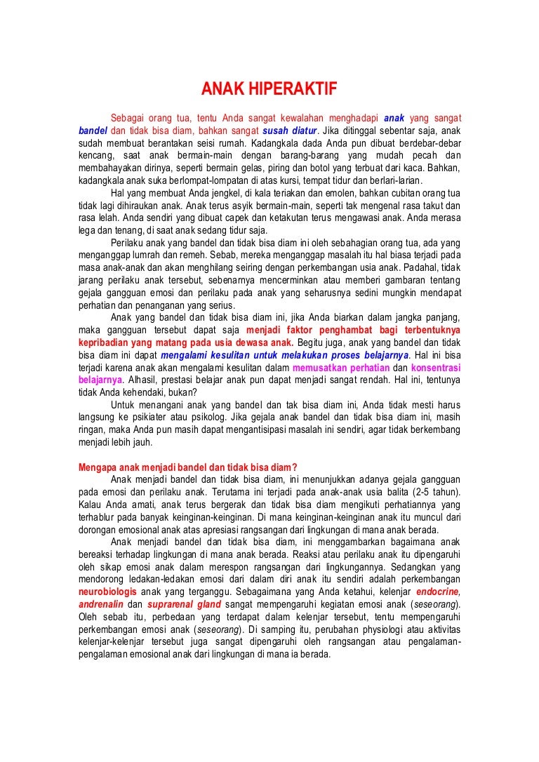 Anak Hiperaktif