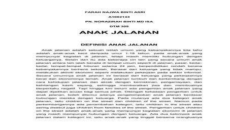 Anak jalanan