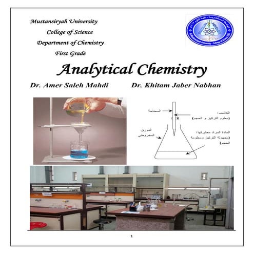 Analaytical Chemistry chemistry of analytics which study about analytics