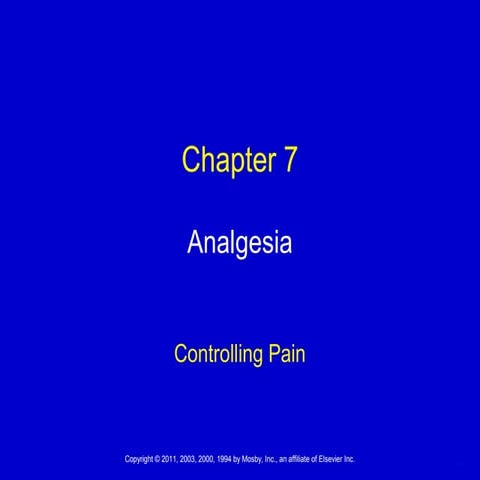 Analgesia