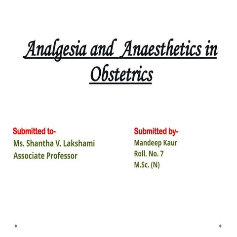 Analgesia and anasthesia - Copy - Copy.pptx