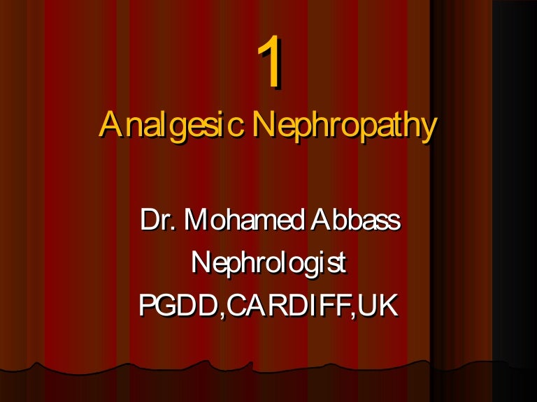 Analgesic nephropathy