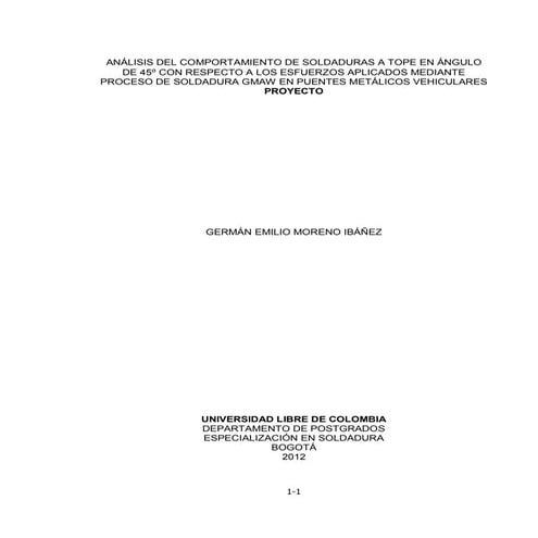 Analices y comportamiento de la soldadura 