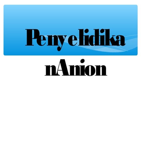 Analisa anion 