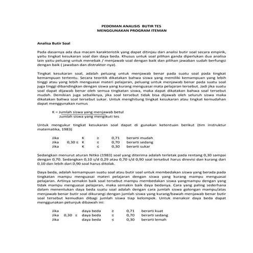 program iteman | DOC