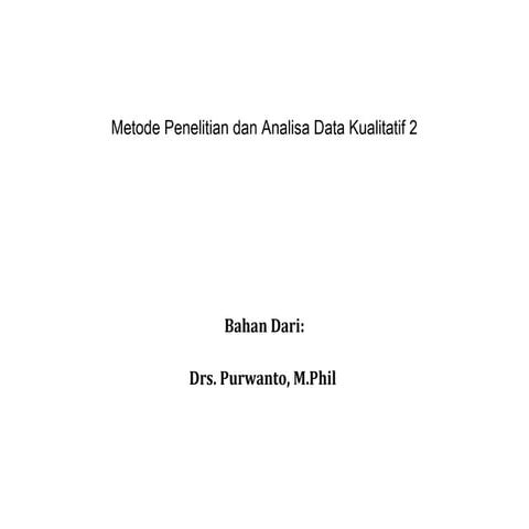 Analisa data kualitatif (2012 2013)