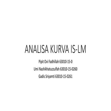 Analisa kurva IS-LM