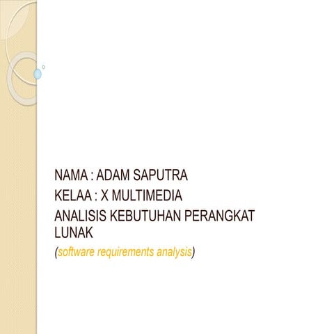 Analisa perangkat lunak