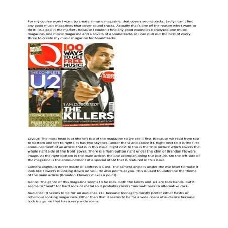 Analisation of magazine