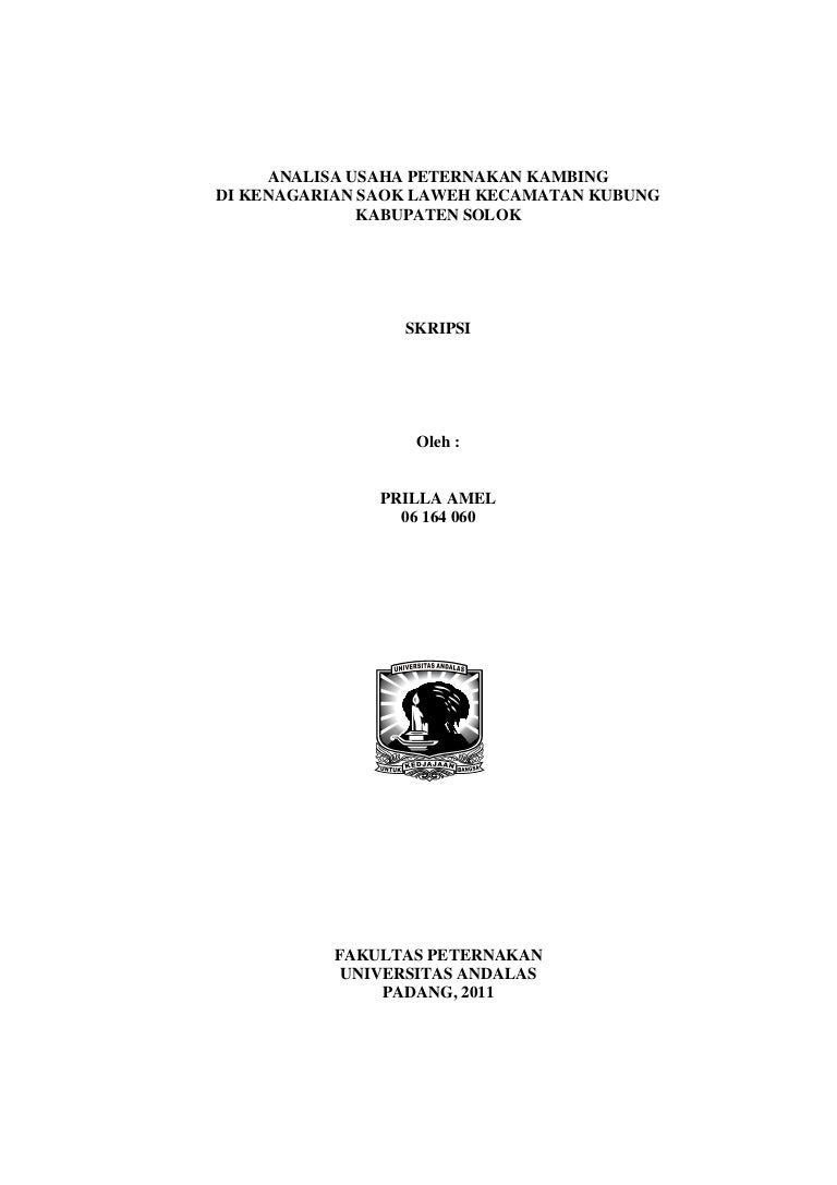 Analisa Usaha Peternakan Kambing