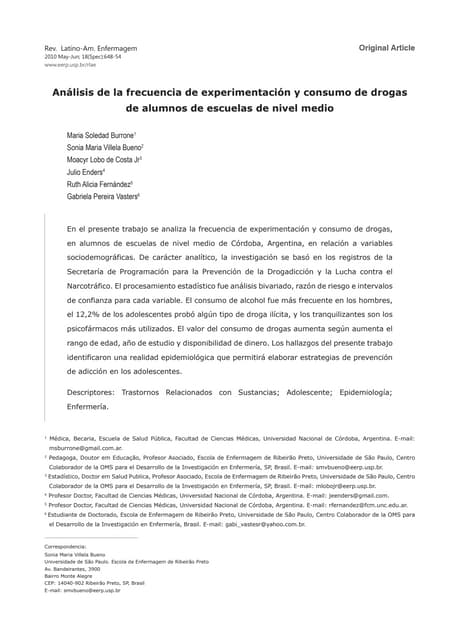 Analis drogadicción