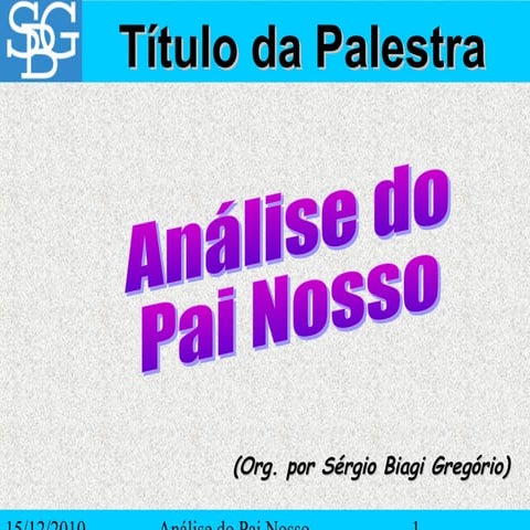 Analise do-pai-nosso