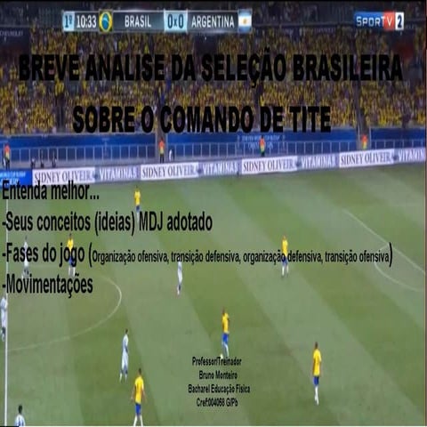 Analise da Seleção Brasileira de Tite