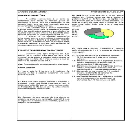 Analise combinatoria