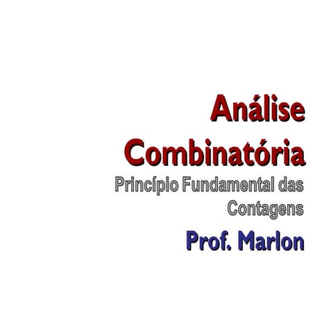 Analise combinatoria 1