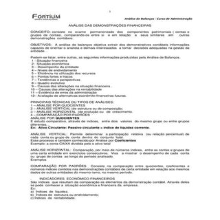 Analise das demonstr finance