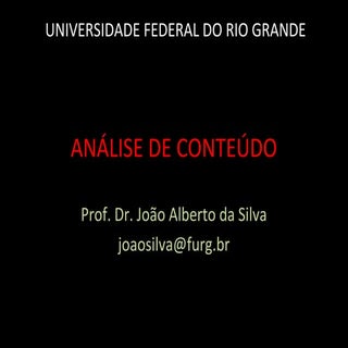 Analise de conteudo