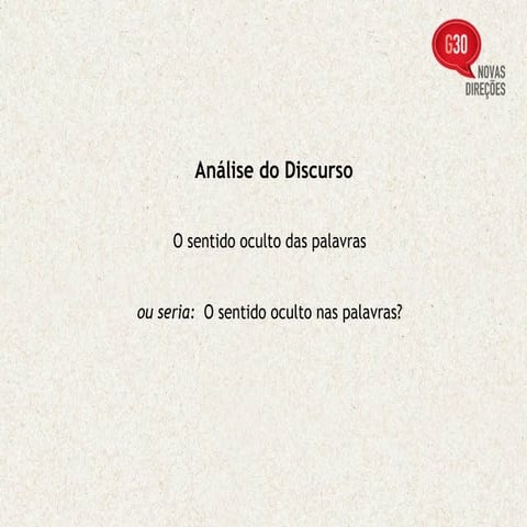 Analise Discurso  Novas Direções