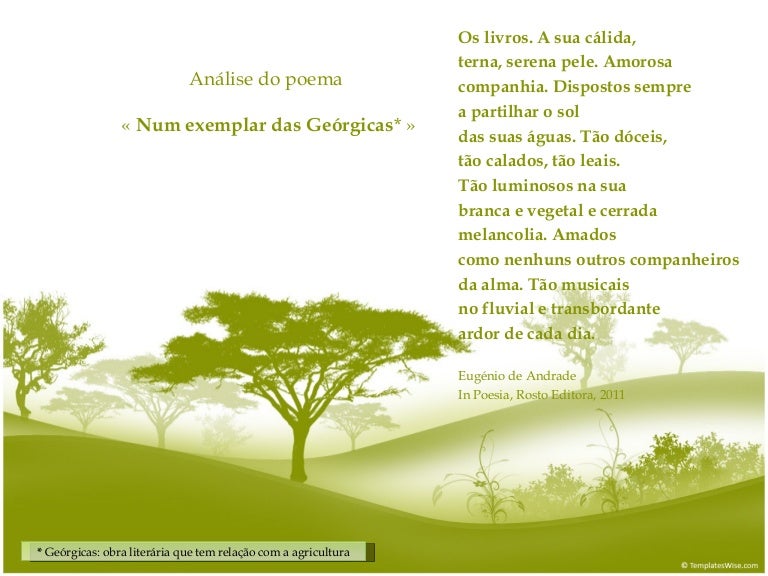Verdes São Os Campos Analise Do Poema