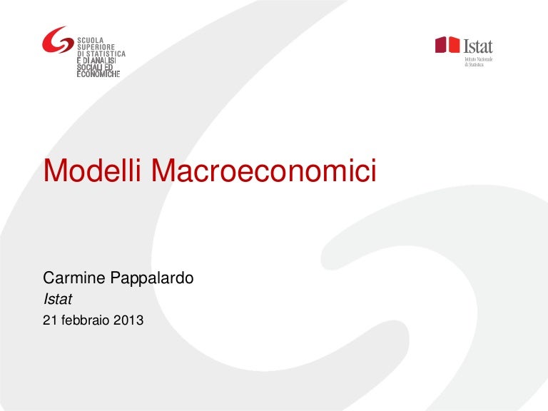 C Pappalardo Modelli Macroeconomici