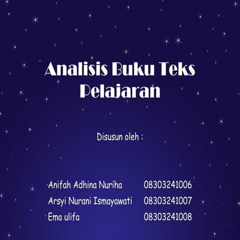 Analisis  Buku