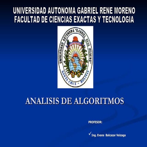 ANALISIS DE ALGORITMOS