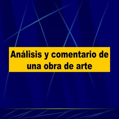 ANALISIS DE UNA OBRA