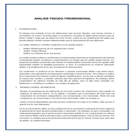 Analisis pseudo-tridimensional - marco teorico