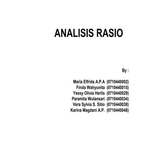 Analisis rasio | PPT