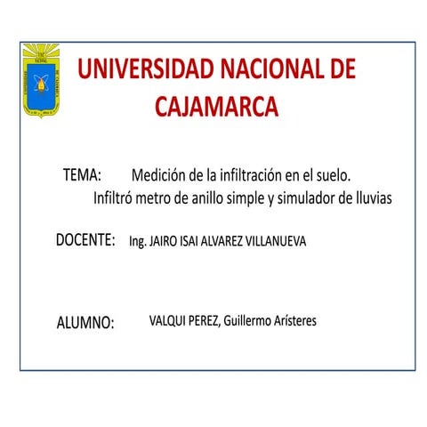 MEDICION DE INFILTRACION