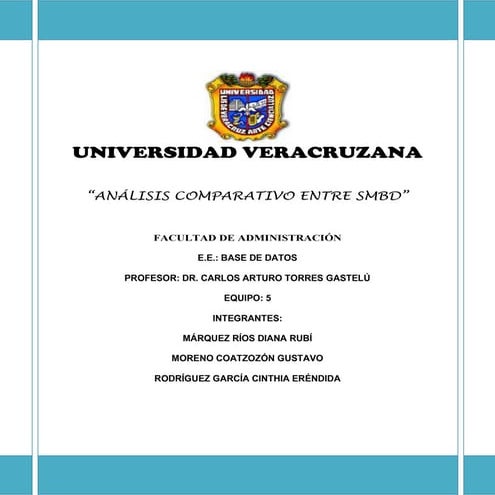 Analisis Comparativo My Sql Vs Oracle.