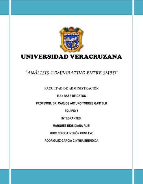 Analisis Comparativo My Sql Vs Oracle