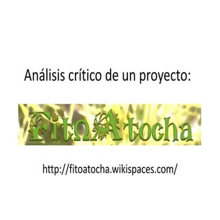 Analisis críticodeunproyecto