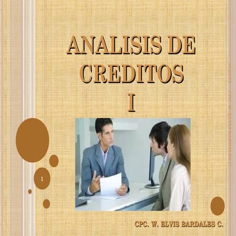 Analisis de creditos i