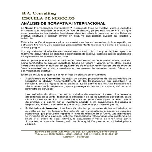Analisis de la normativa internacional nic 7