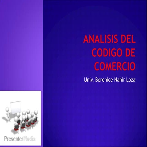 Analisis del codigo de comercio