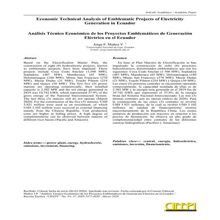 centrales de generación eléctrica en el ecuador | PDF
