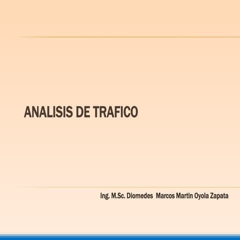 analisis del trafico vial clase 5 ppt importante