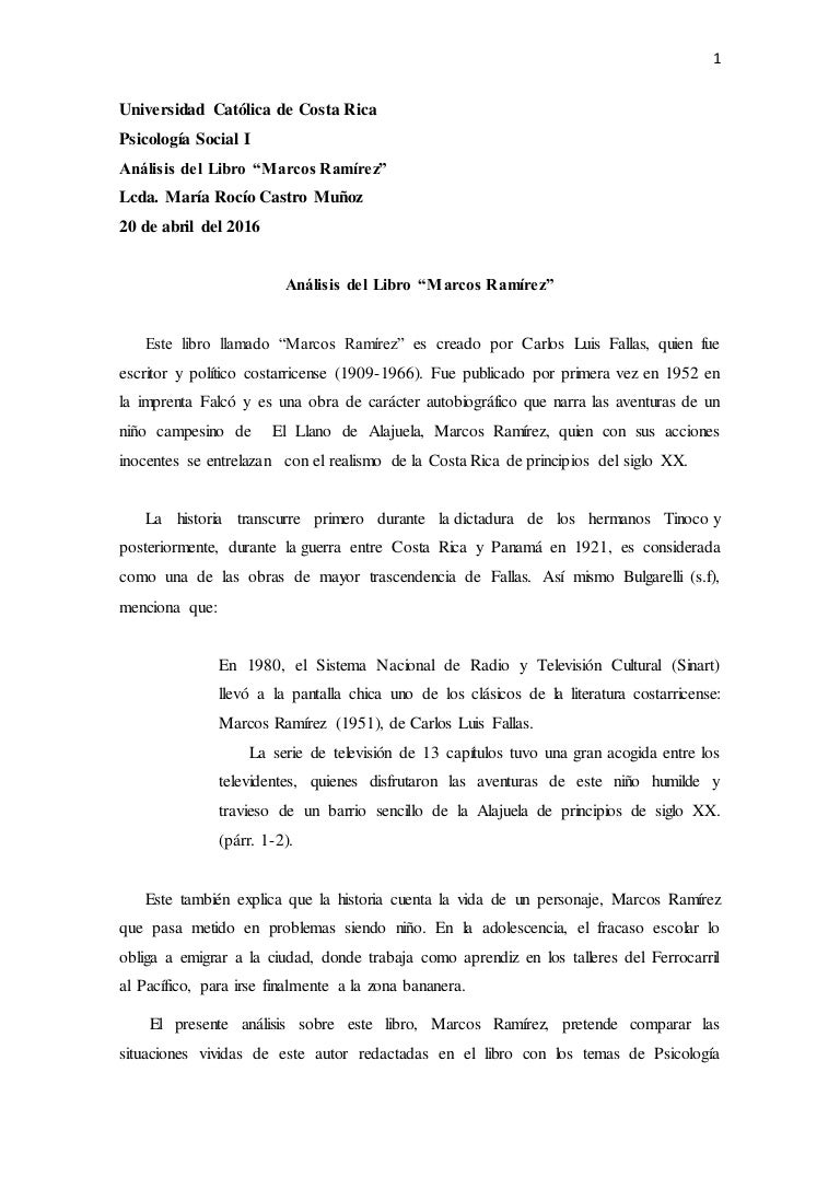Analisis De Marcos Ramirez