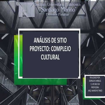 Analisis de sitio, centro cultural 